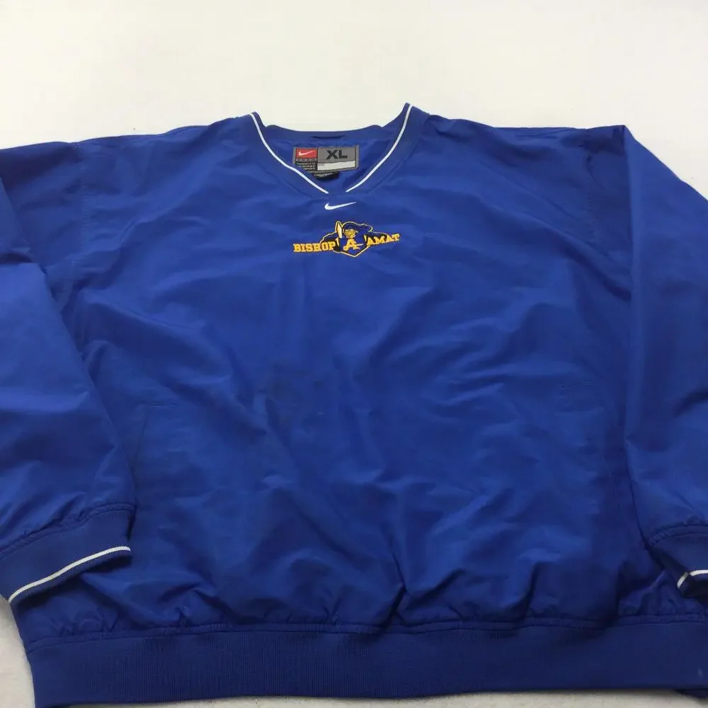 Bishop Amat Jacket Mens XL Blue High School Nike Pullover Windbreaker Lined